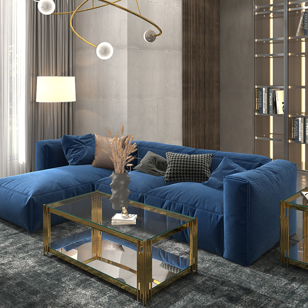 Estrel Rectangular Coffee Table (Gold)