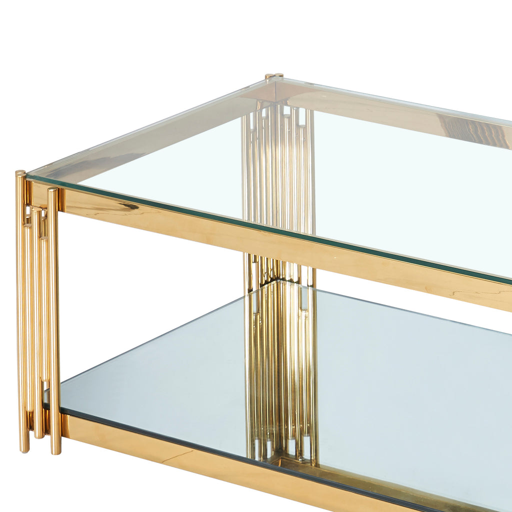 Estrel Rectangular Coffee Table (Gold)