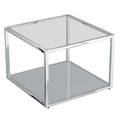 Casini Small Square Coffee Table (Silver)