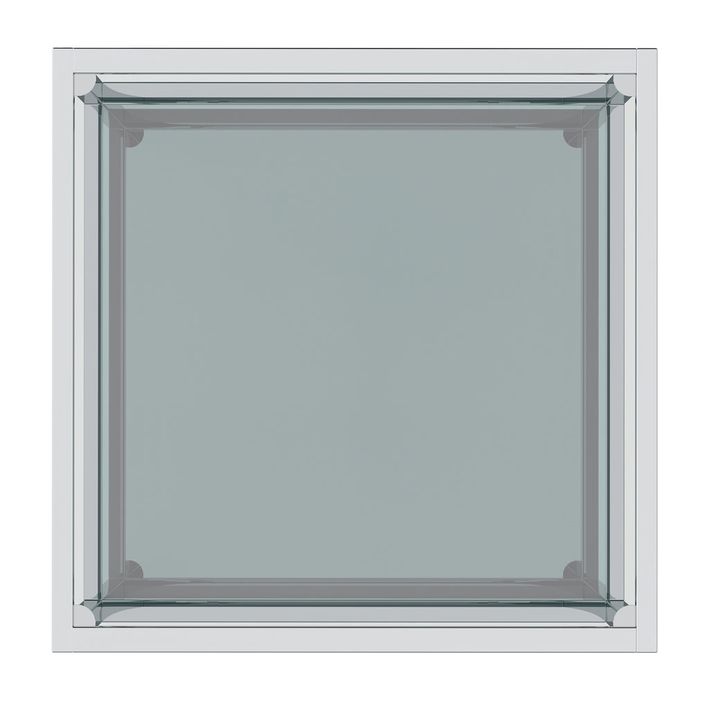 Casini Small Square Coffee Table (Silver)
