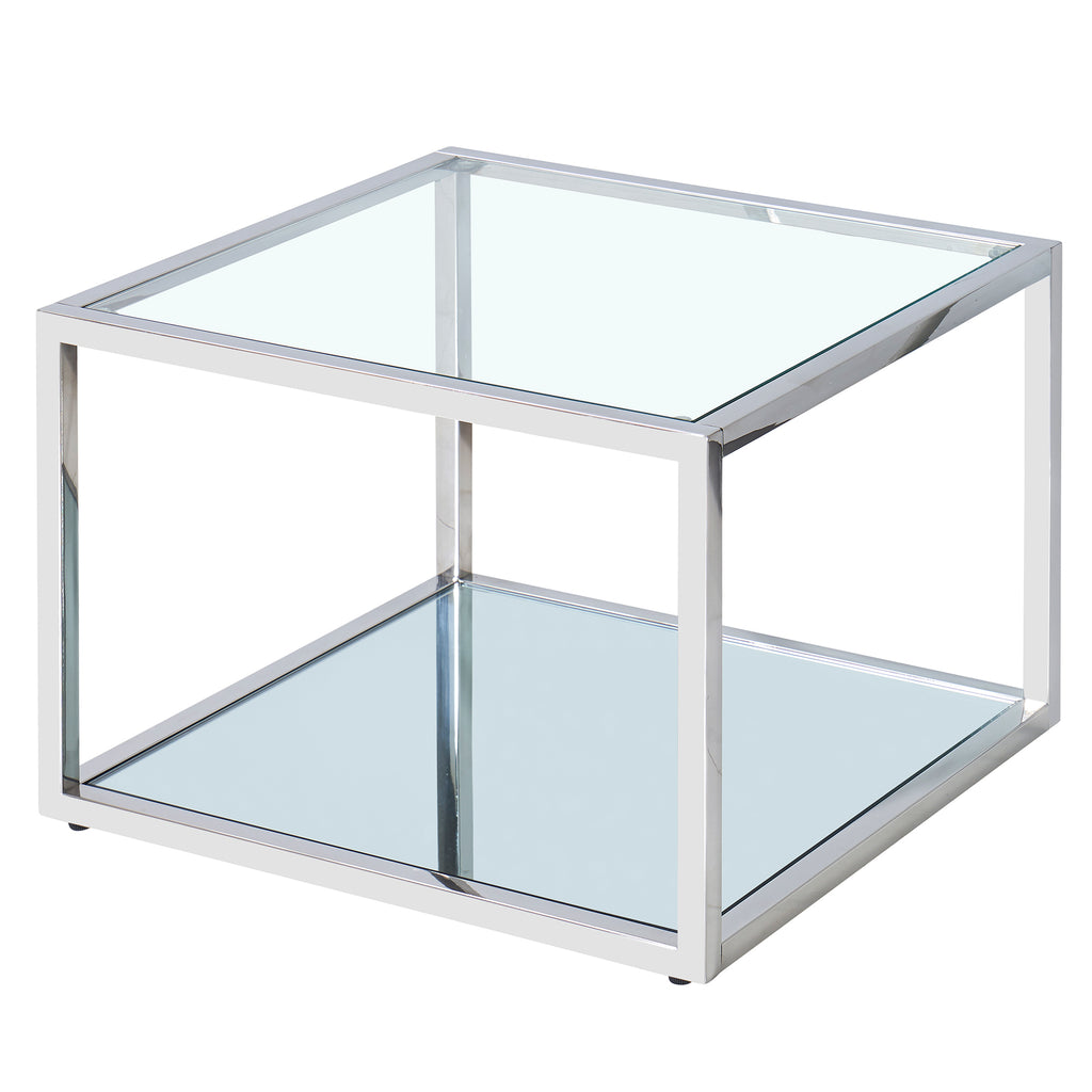 Casini Small Square Coffee Table (Silver)