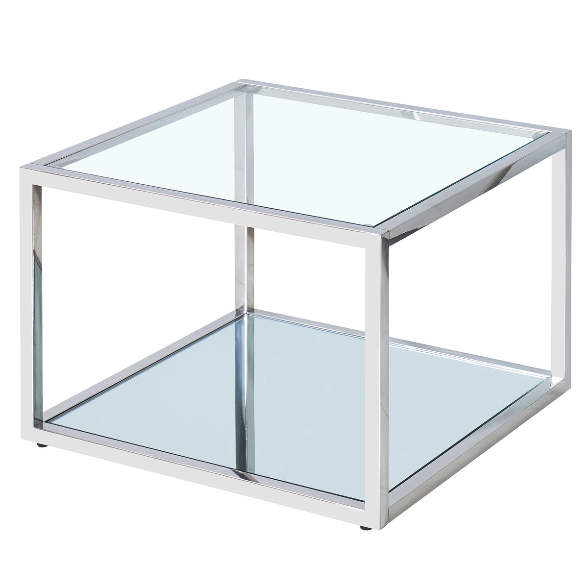 Casini Small Square Coffee Table (Silver)
