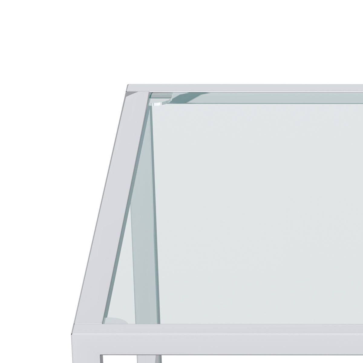 Casini Small Square Coffee Table (Silver)