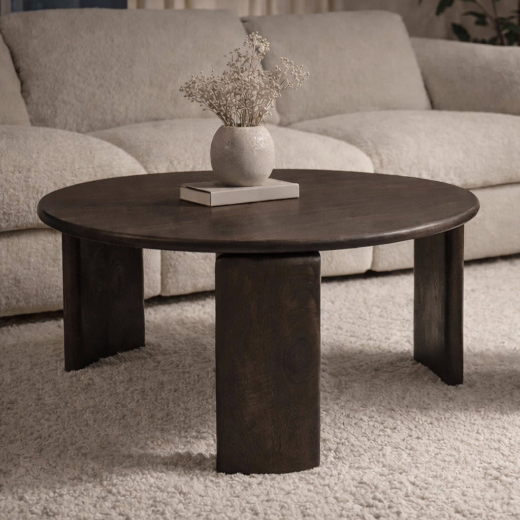 Cabot Round Coffee Table (Mocha)