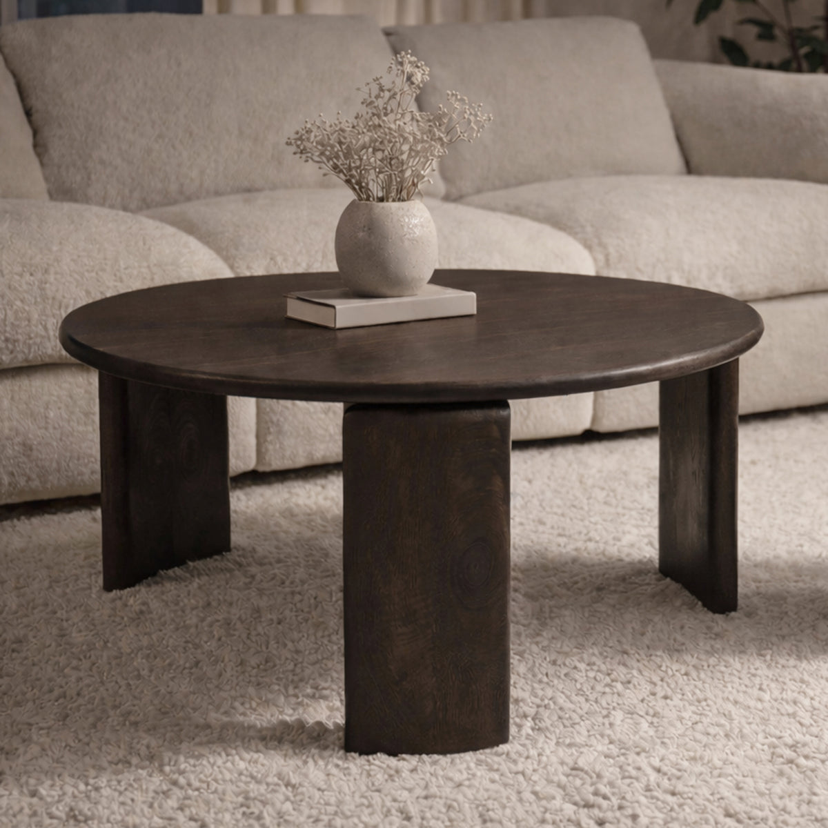 Cabot Round Coffee Table (Mocha)