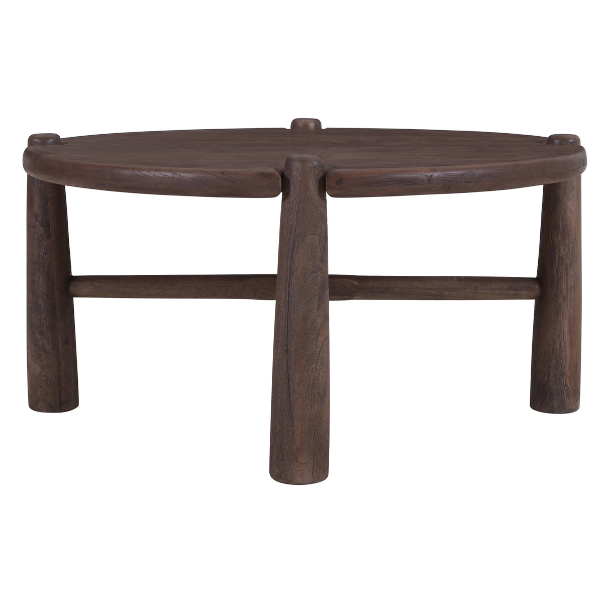 Carlyn Round Coffee Table (Dark Walnut)