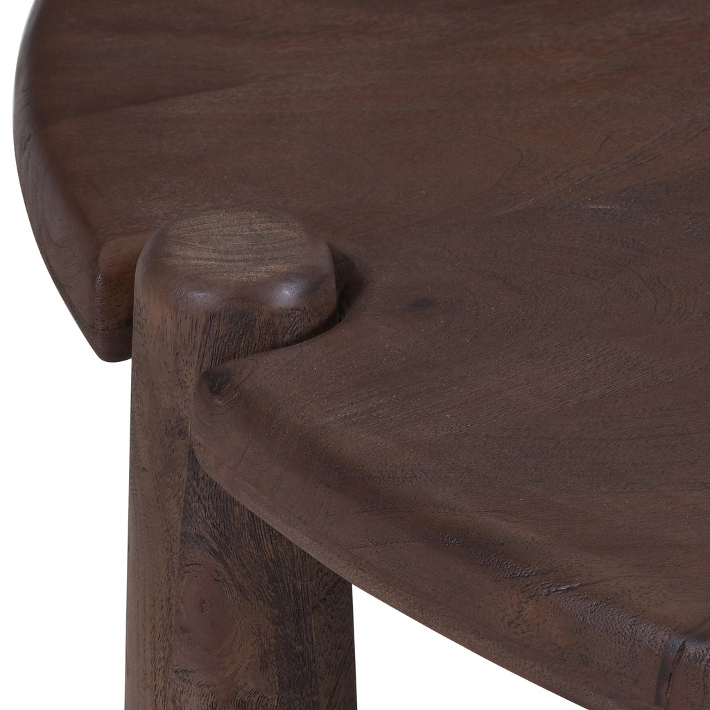 Carlyn Round Coffee Table (Dark Walnut)