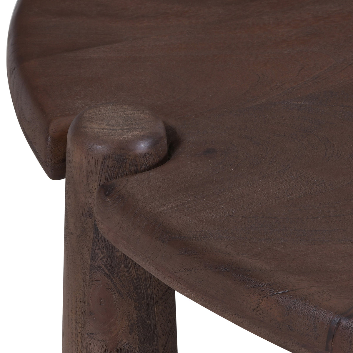 Carlyn Round Coffee Table (Dark Walnut)