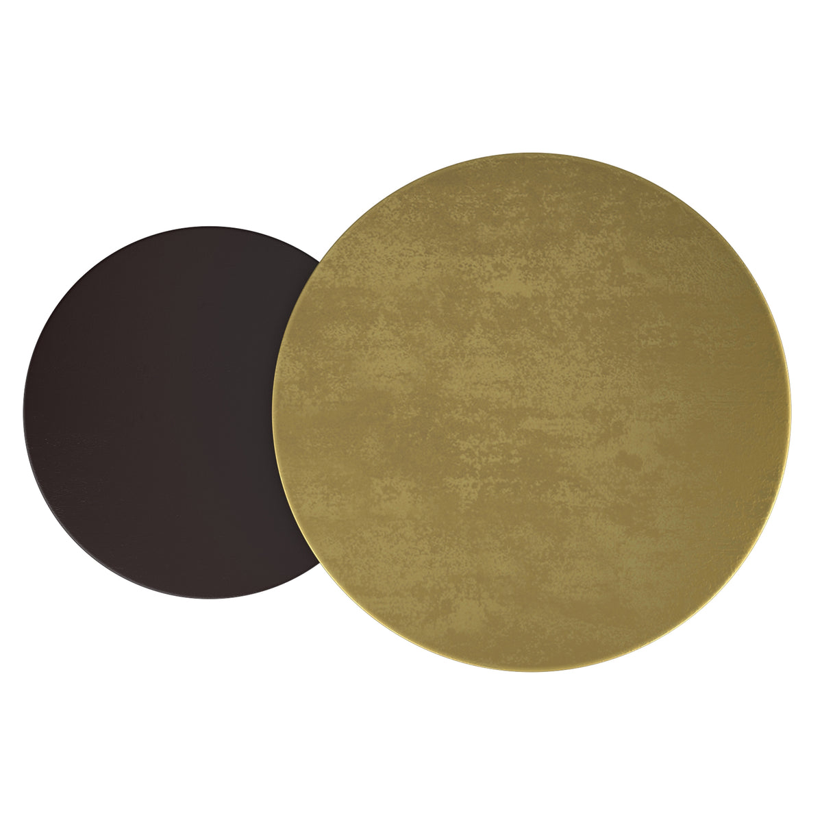 Adira 2pc Round Coffee Table Set (Antique Gold and Black)