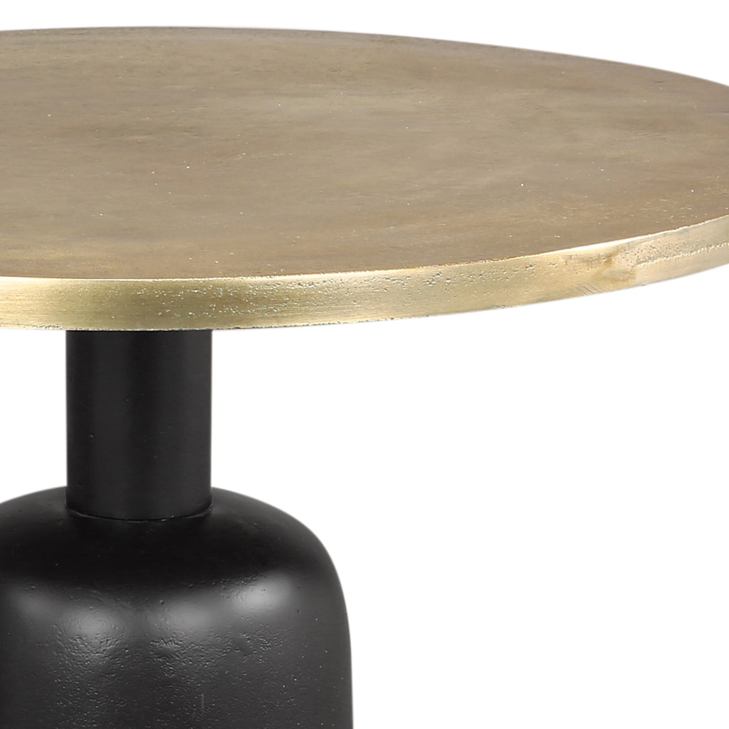 Adira 2pc Round Coffee Table Set (Antique Gold and Black)
