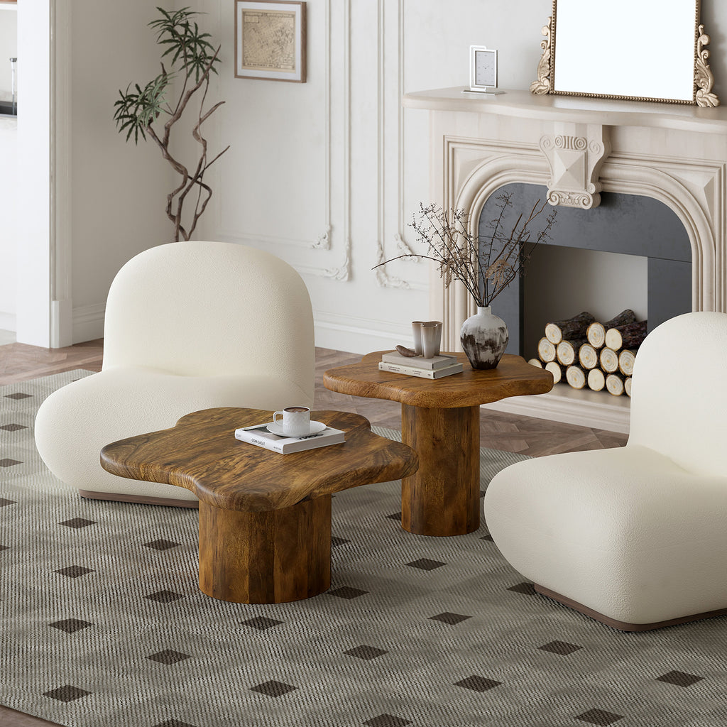 Mayal 2pc Coffee Table Set (Walnut)