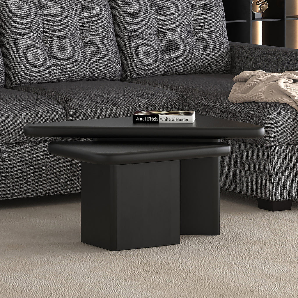 Draco 2pc Coffee Table Set (Black)