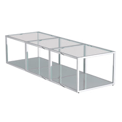 Casini 3pc Small Coffee Table Set (Silver)