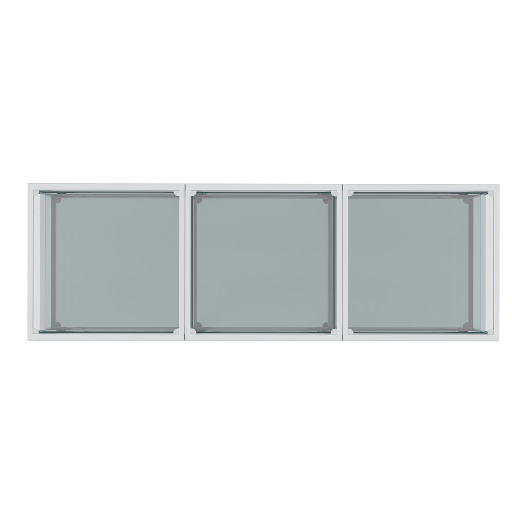Casini 3pc Small Coffee Table Set (Silver)
