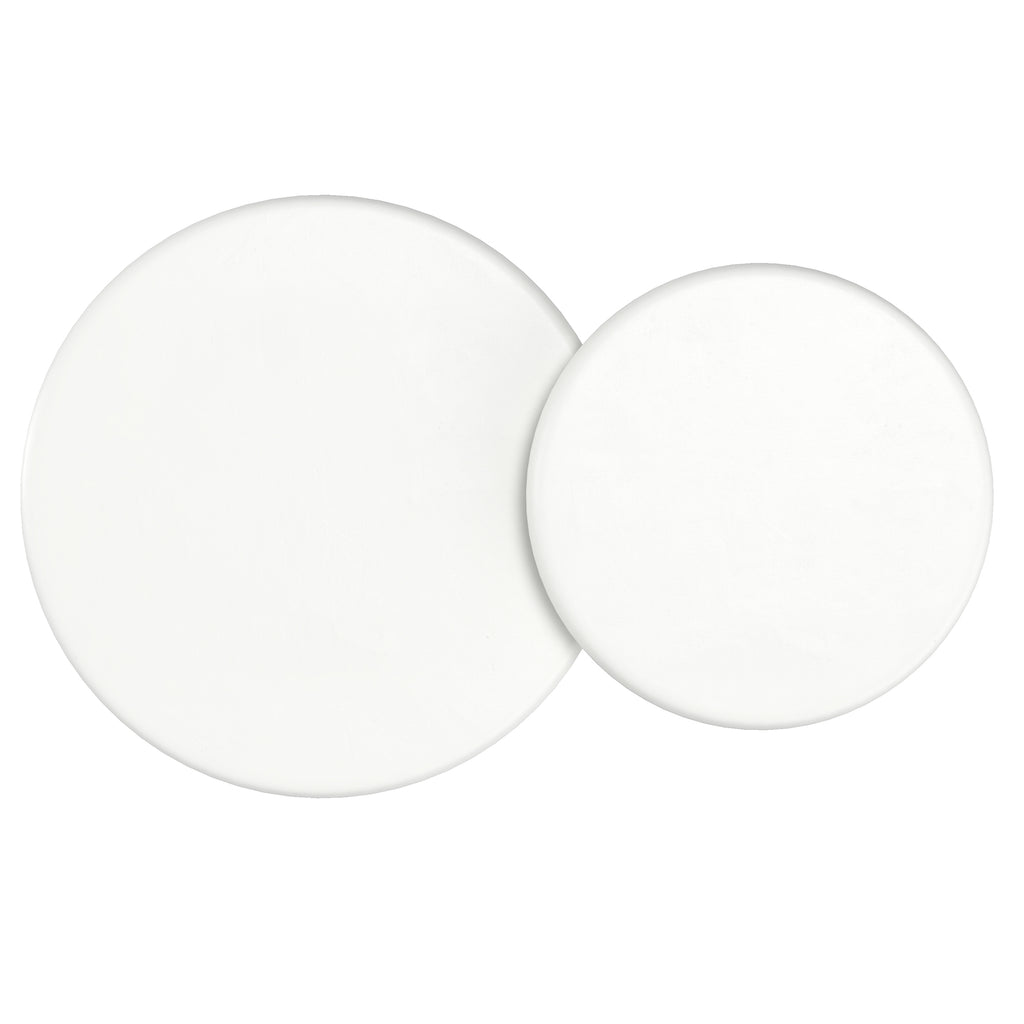 Galio 2pc Round Coffee Table Set (White)