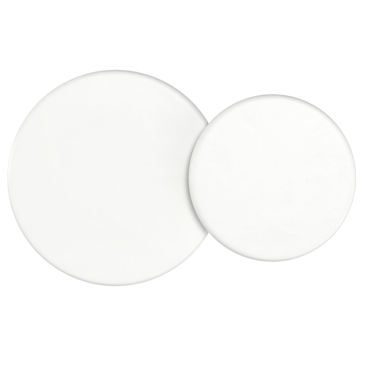 Galio 2pc Round Coffee Table Set (White)