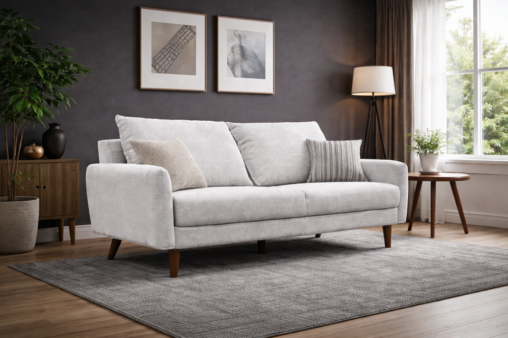 3 Seater Sofa (Light Grey)