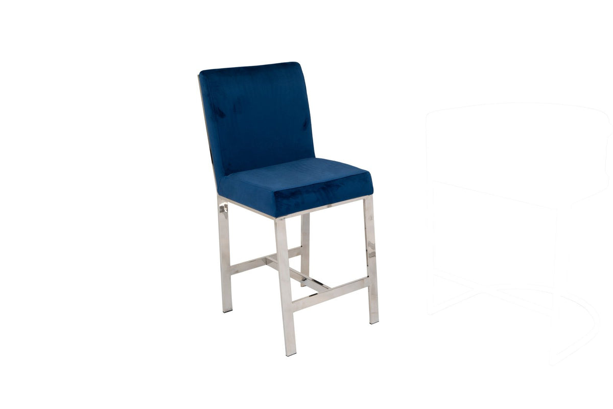 Chicago Pub/Counter Chair – Silver