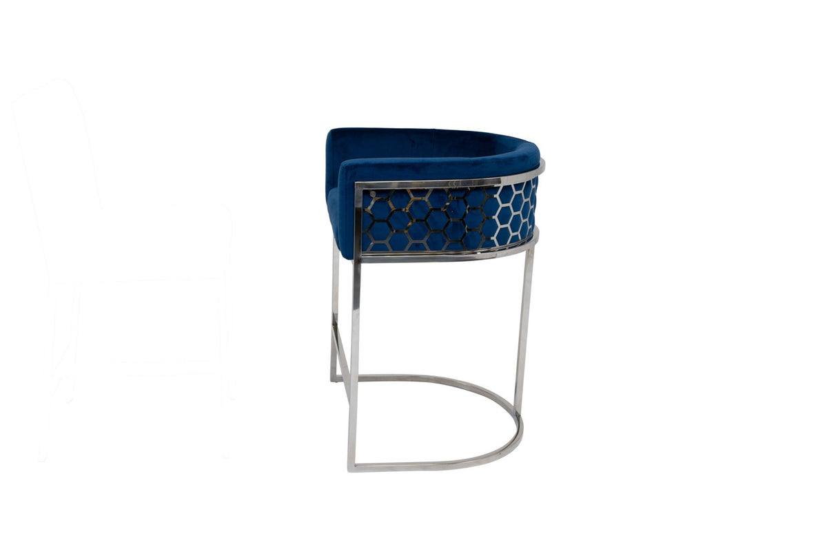 Cinderella Pub/Counter Chair – Silver