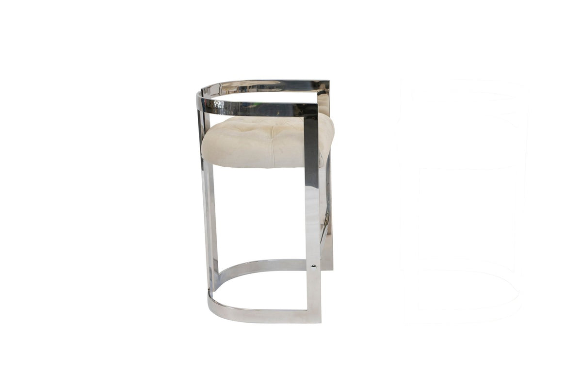 Lynda Pub Chair – Silver
