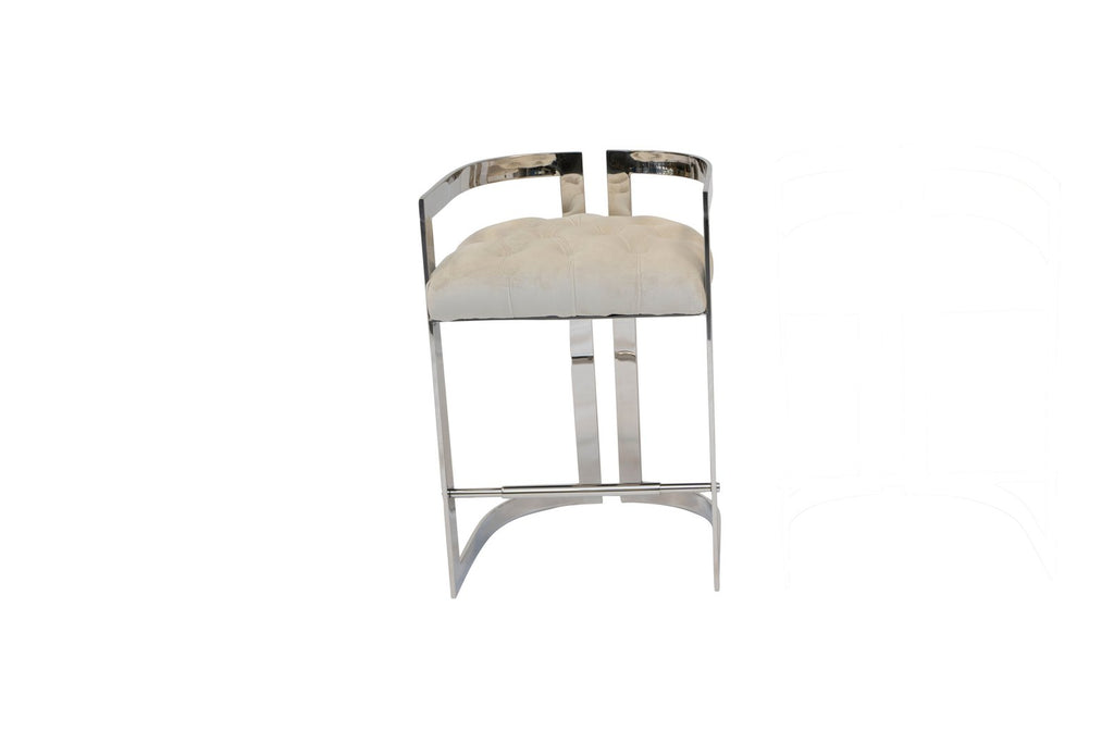 Lynda Pub Chair – Silver