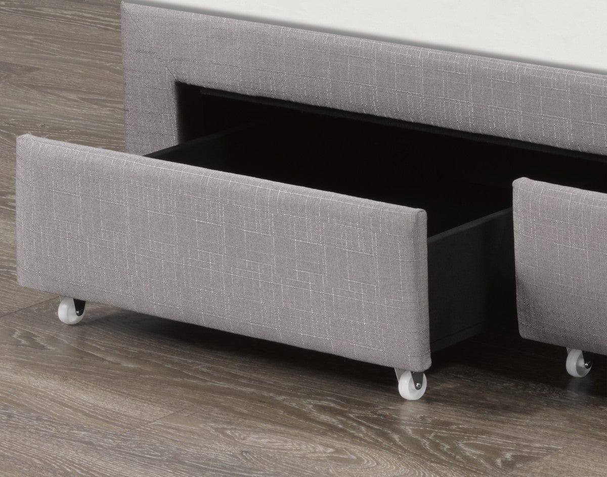 Bradley King Bed Base (Grey)