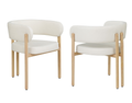 Belisse Dining Chair (Cream/Oak) (Set of 2)