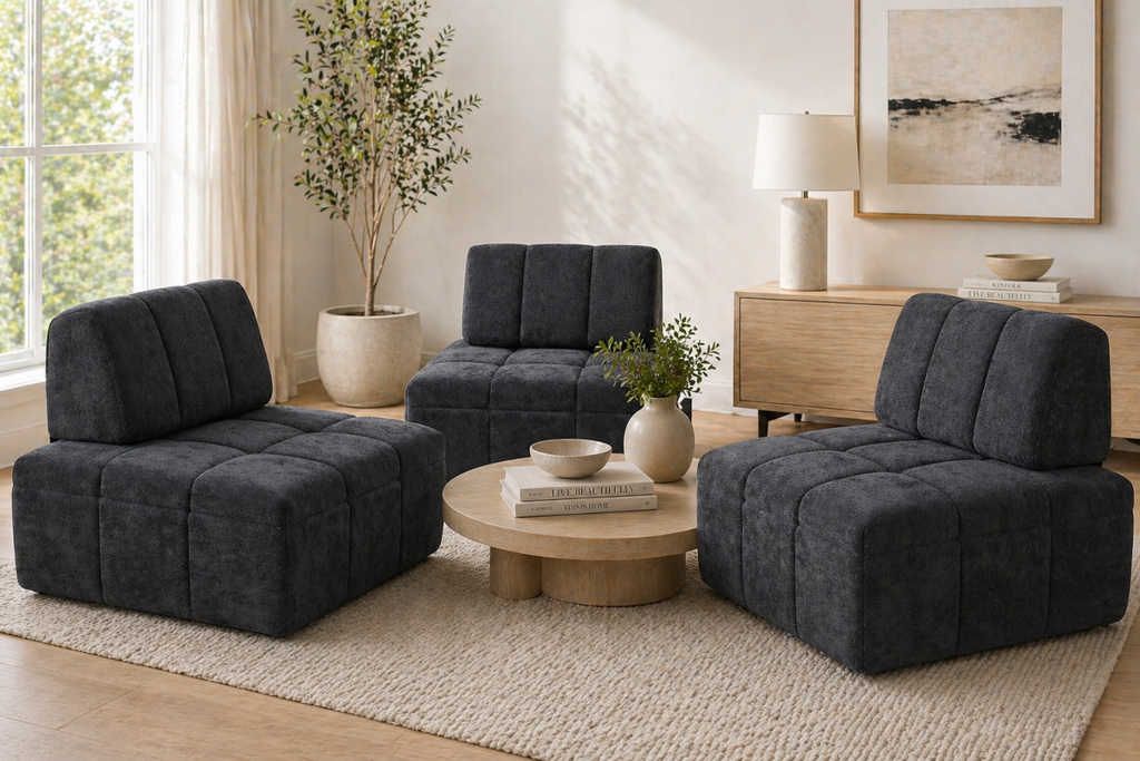 Modular Armless Chair (Black)