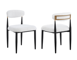 Kodi Dining Chair (White/Black) (Set of 2)