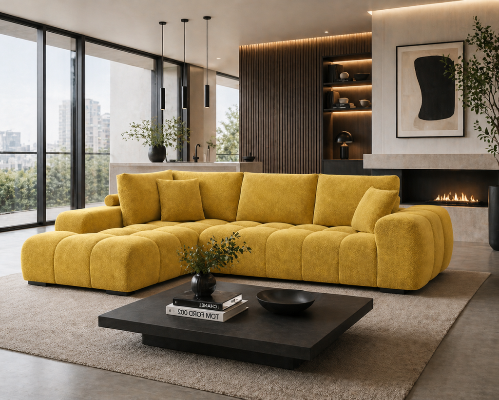 Zara LHF Sectional (Yellow)