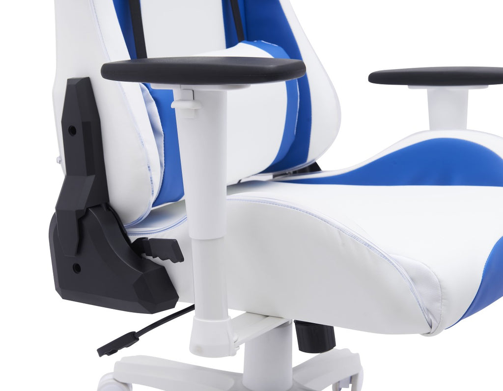 Gaming Chair (White/Blue)