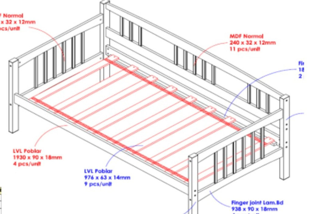 Twin Daybed (Grey)