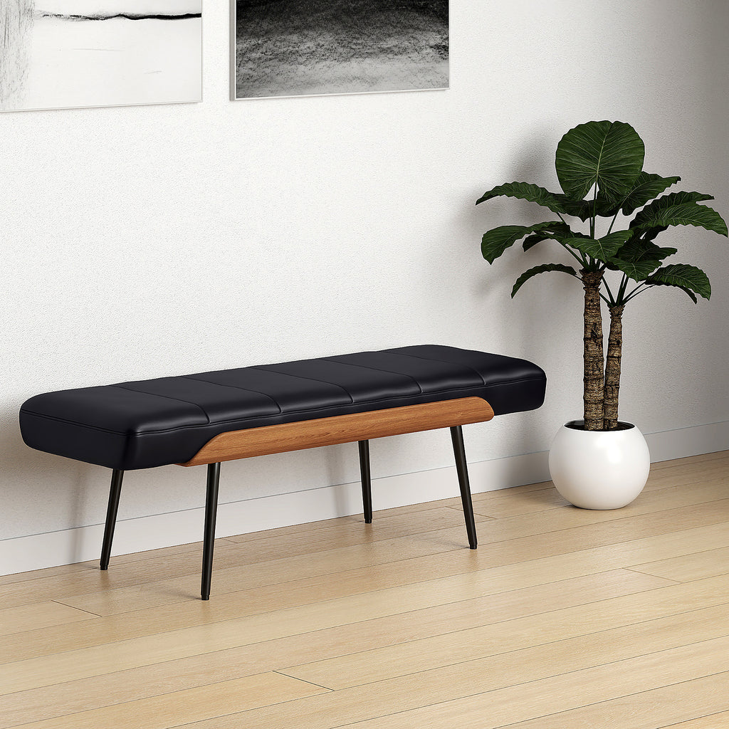Umber Bench (Black and Walnut)