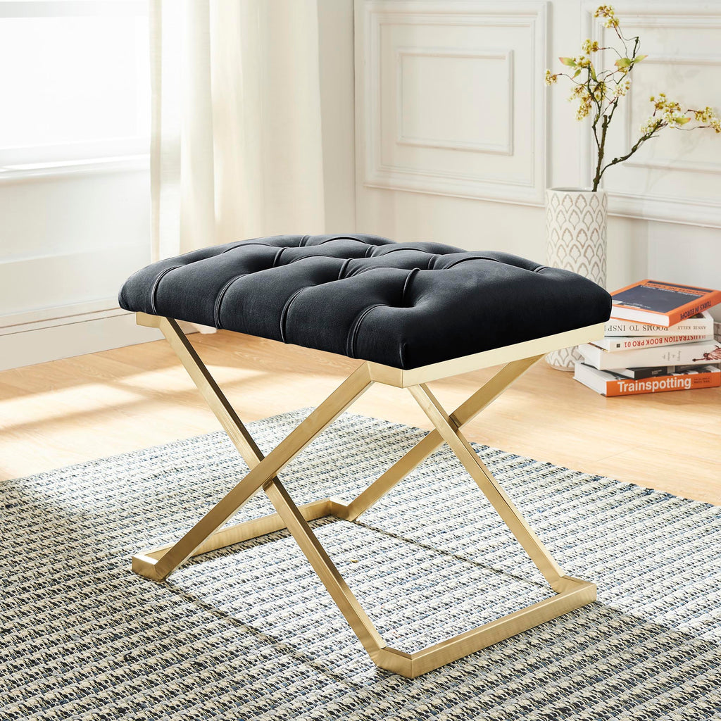 Rada Bench (Black and Brushed Gold)