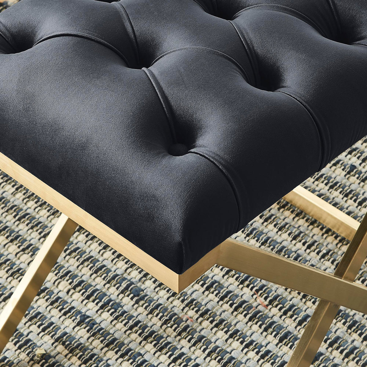 Rada Bench (Black and Brushed Gold)