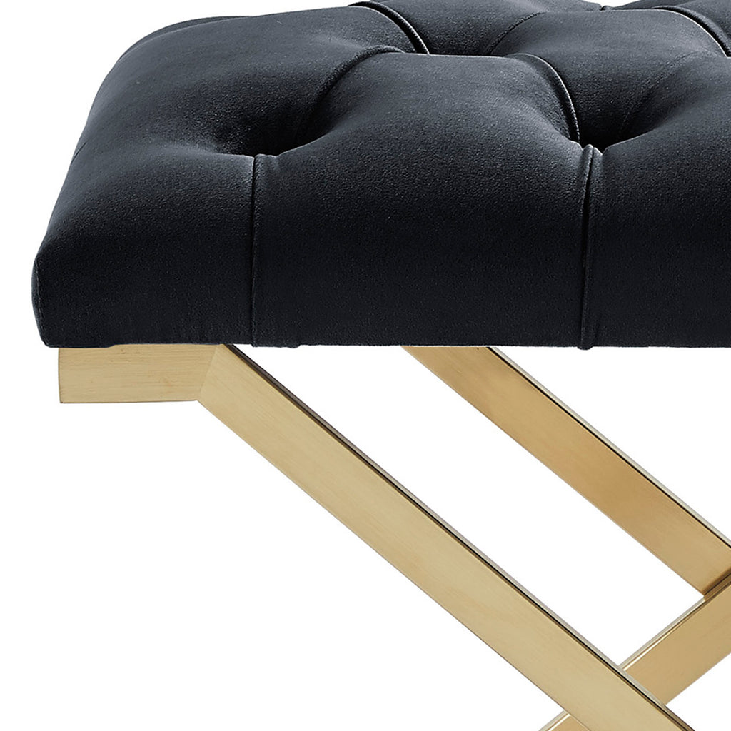 Rada Bench (Black and Brushed Gold)