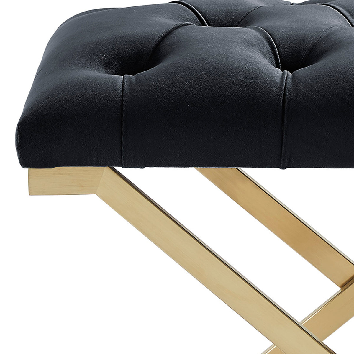 Rada Bench (Black and Brushed Gold)