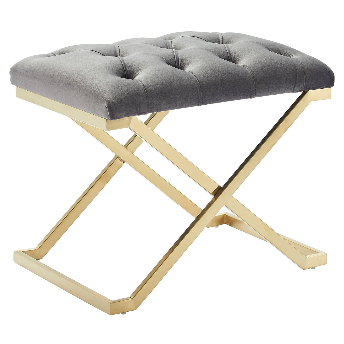 Rada Bench (Grey and Brushed Gold)