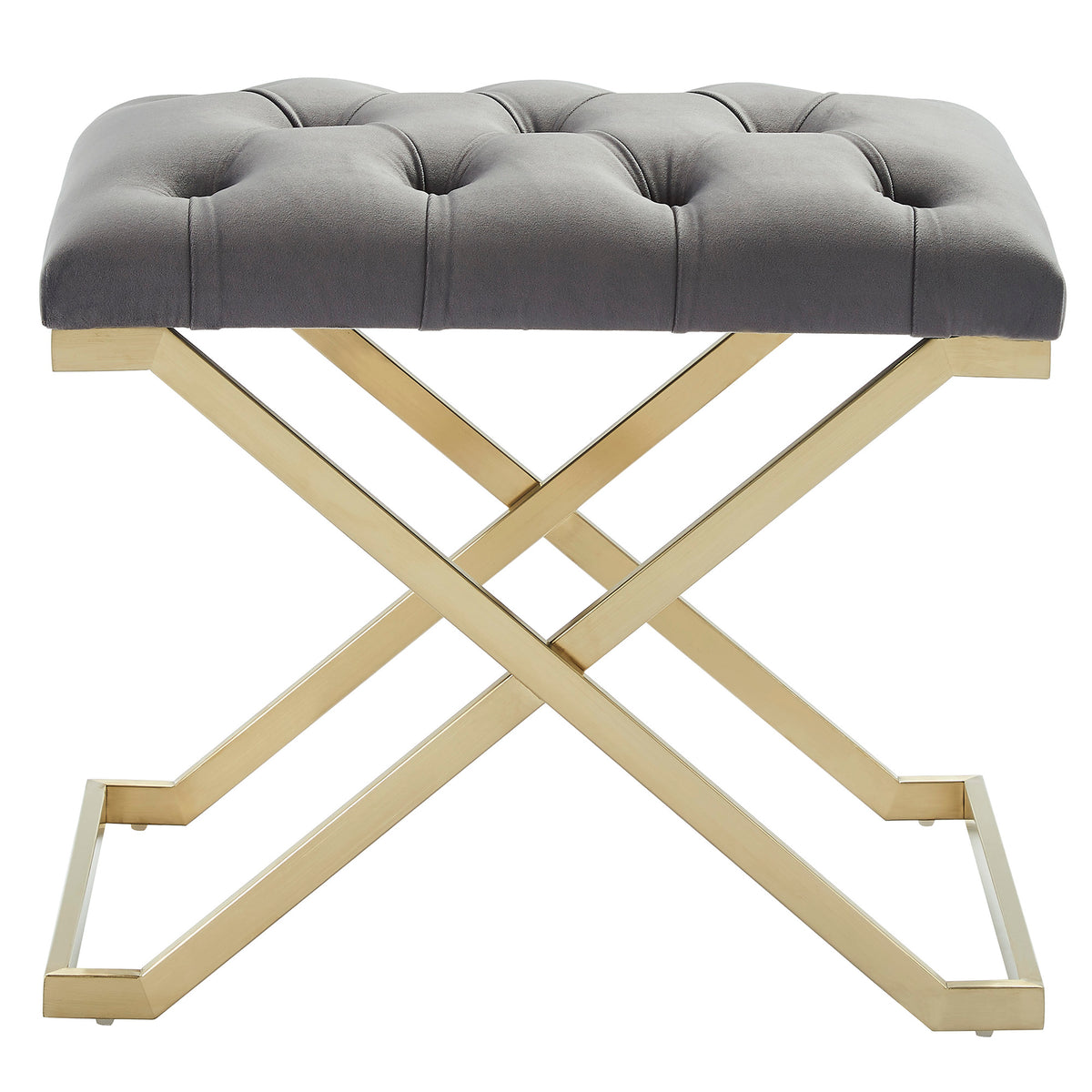 Rada Bench (Grey and Brushed Gold)