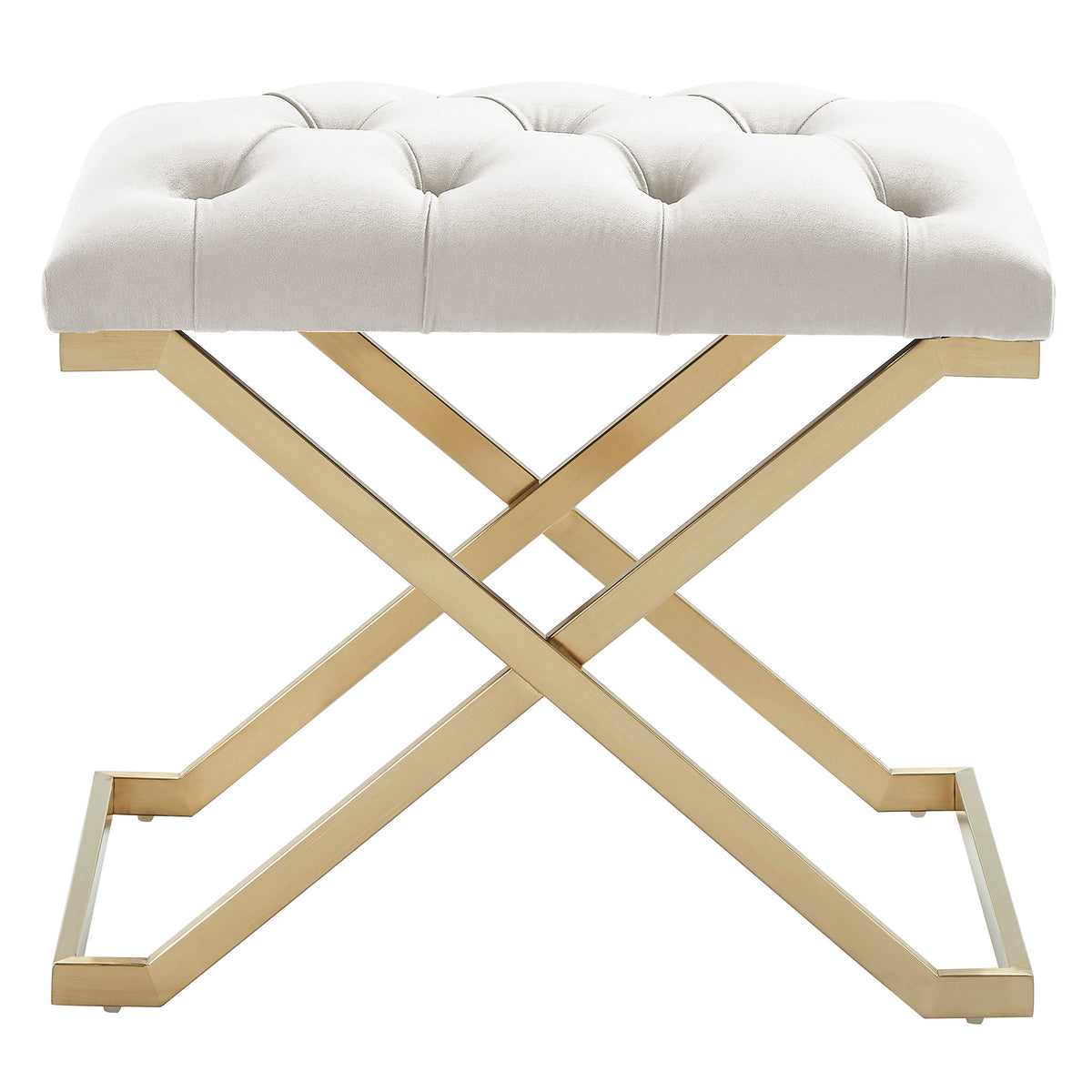 Rada Bench (Ivory and Brushed Gold)