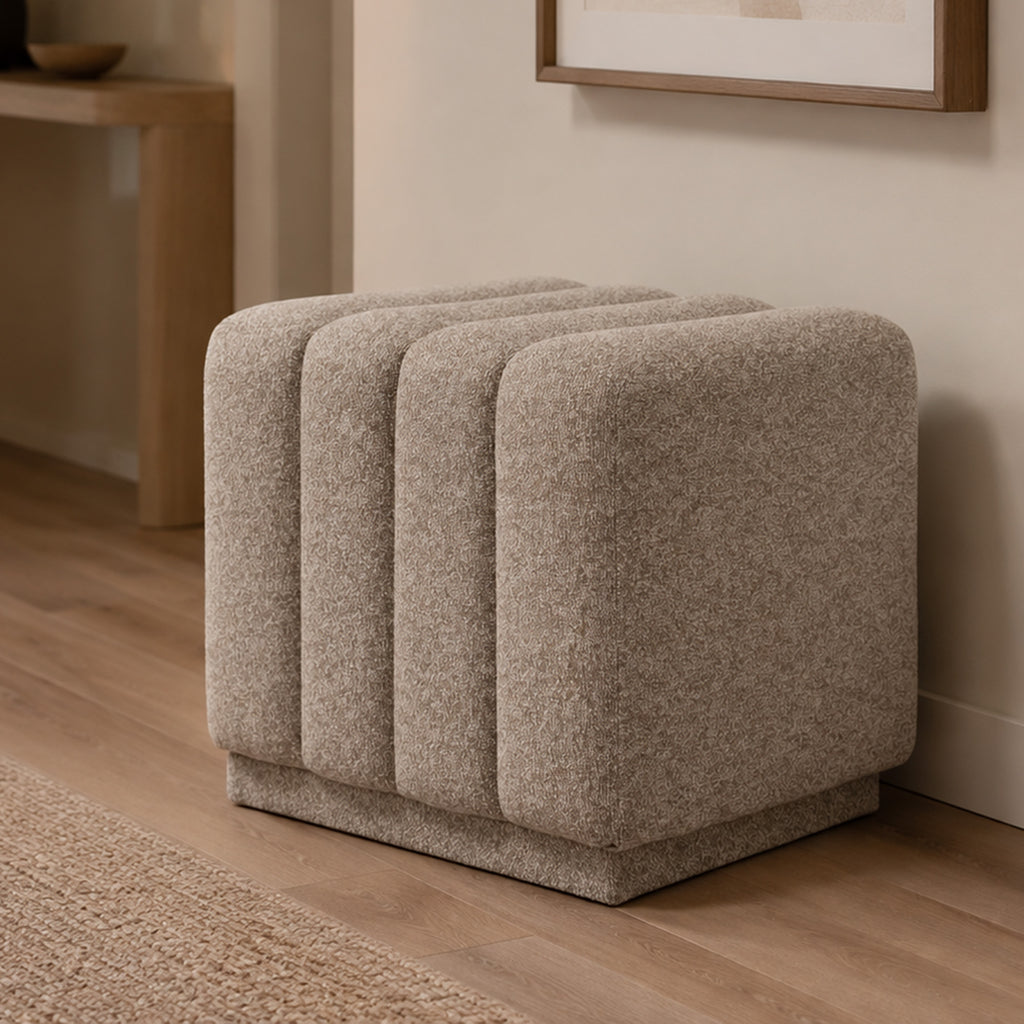 Pollo Square Ottoman (Stone)