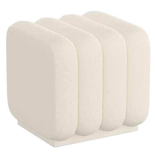 Rigel Small Square Ottoman (Ivory)