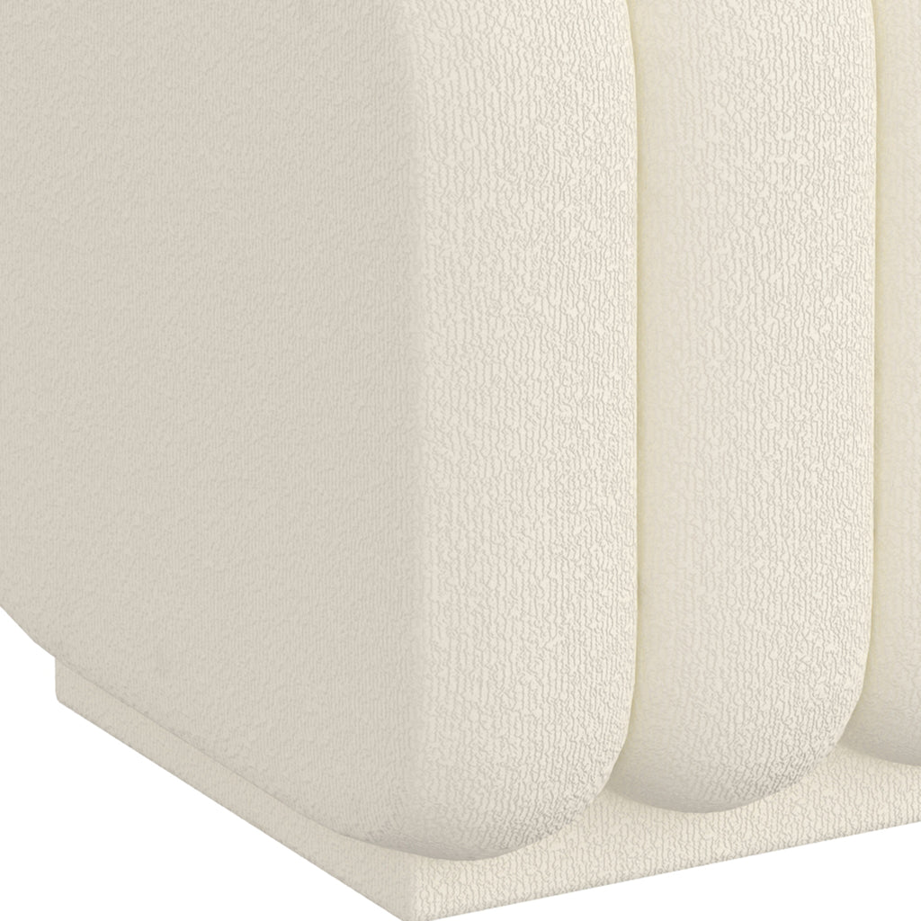 Rigel Small Square Ottoman (Ivory)