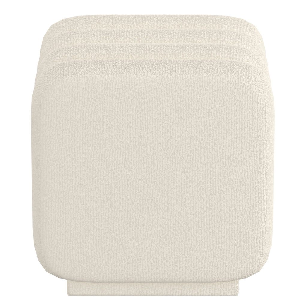 Rigel Small Square Ottoman (Ivory)