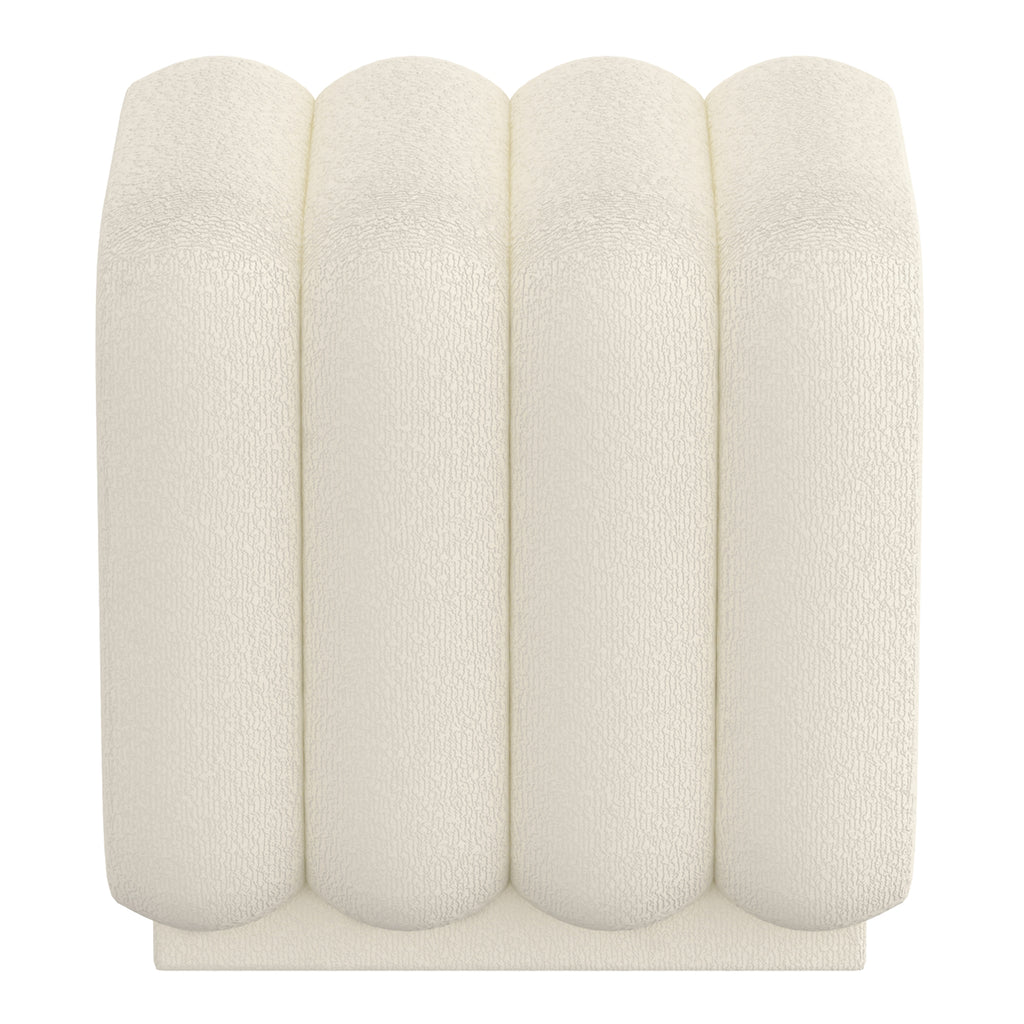 Rigel Small Square Ottoman (Ivory)
