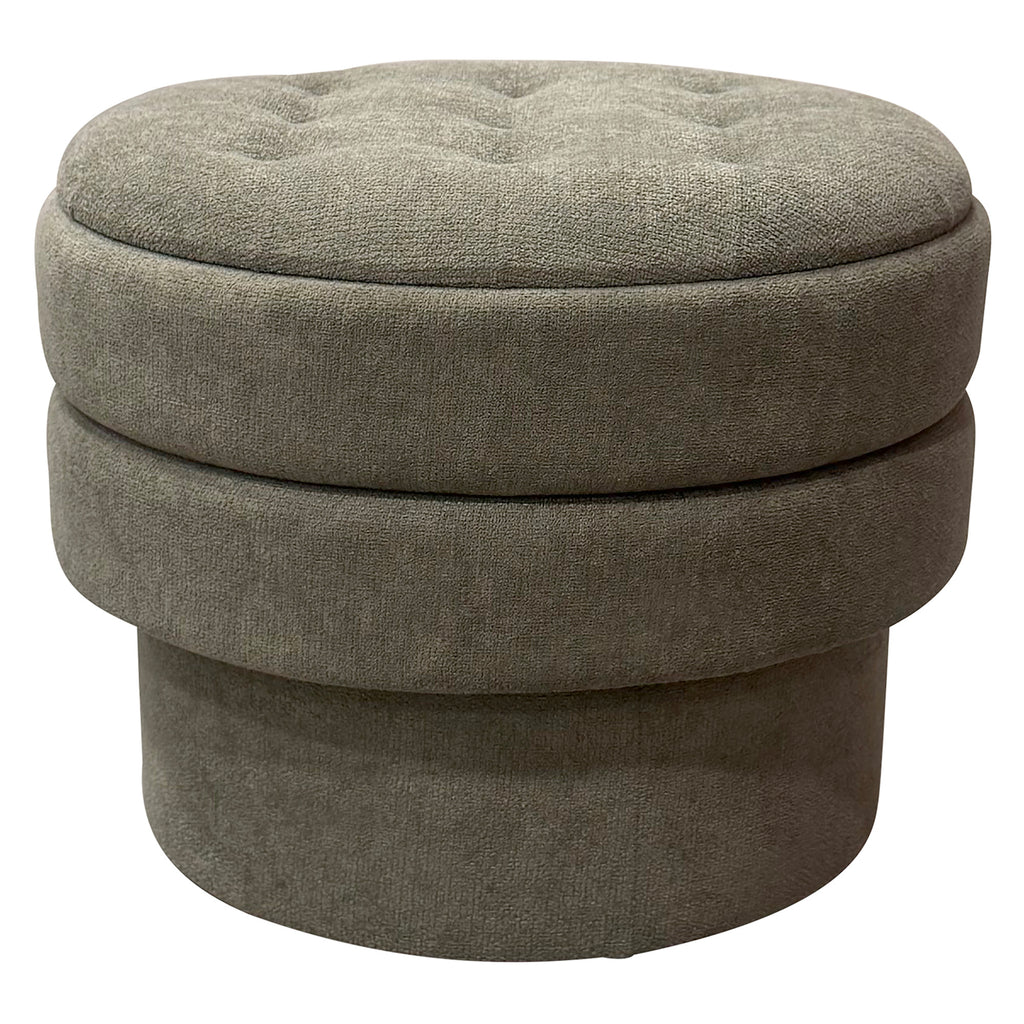 Kepler Round Storage Ottoman (Moss)