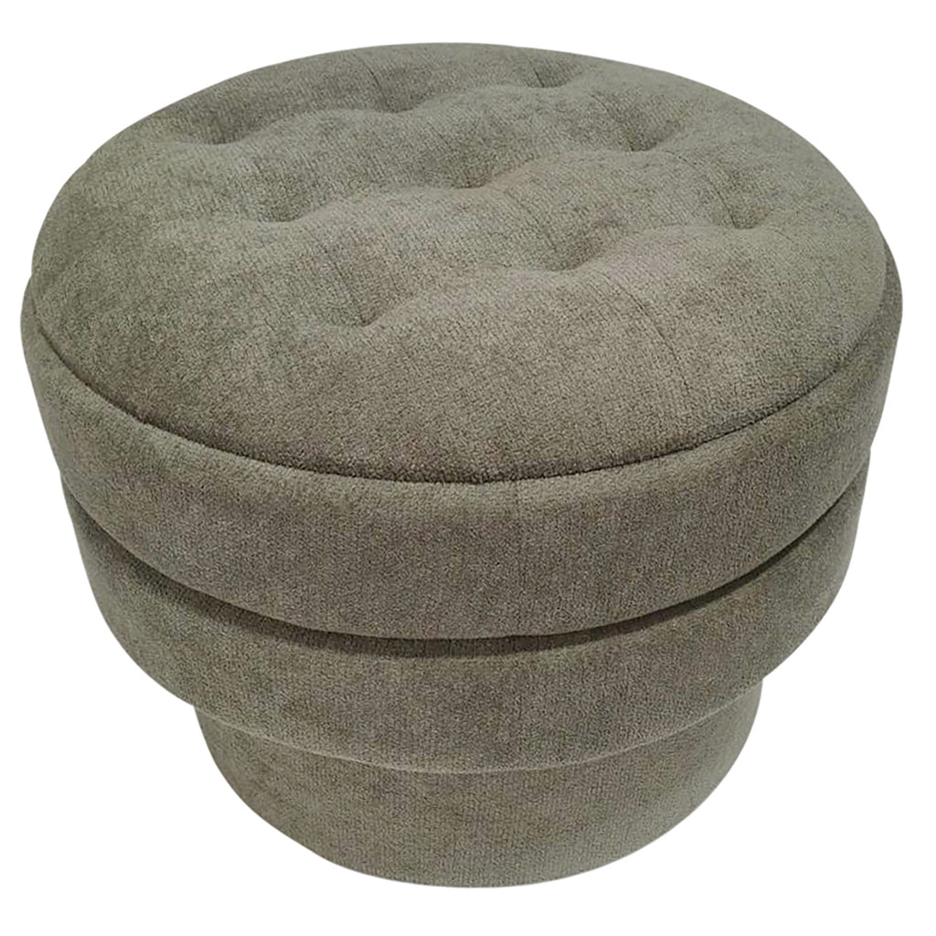 Kepler Round Storage Ottoman (Moss)