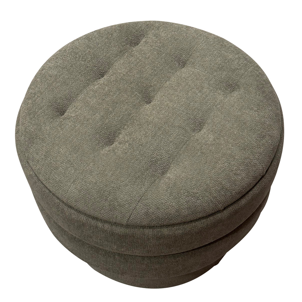 Kepler Round Storage Ottoman (Moss)