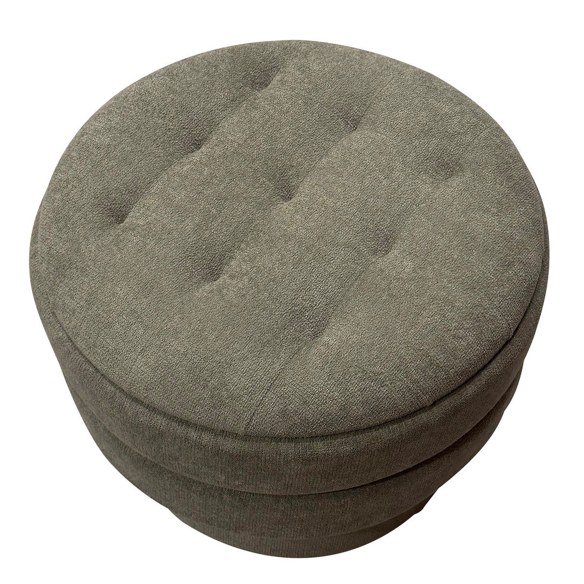 Kepler Round Storage Ottoman (Moss)