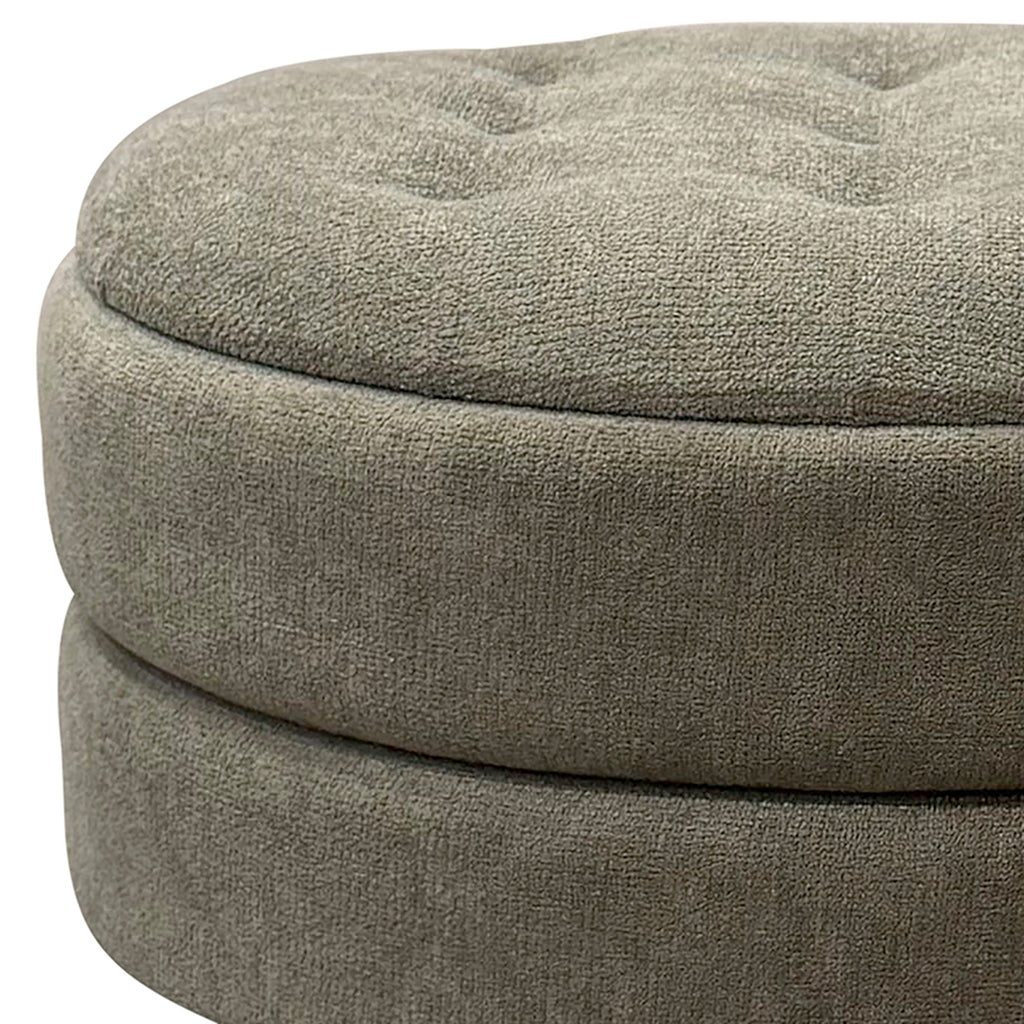 Kepler Round Storage Ottoman (Moss)